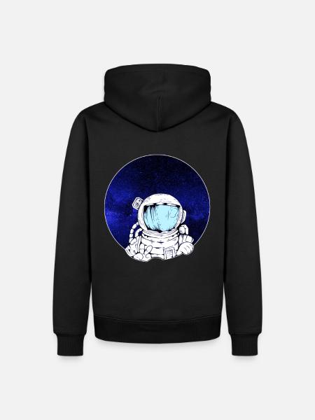 Astronaut in space children's gift - Menβs Premium Organic Hoodie - black