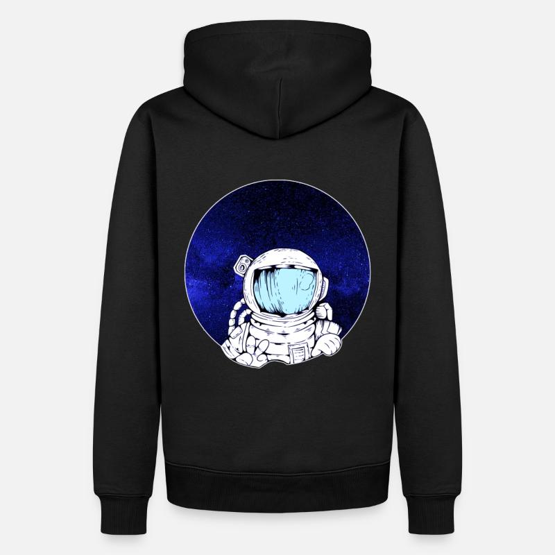Cadeau enfant astronaute dans l'espace - Sweat à capuche Premium bio Homme - noir