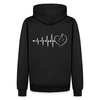 Rythme cardiaque rythme cardiaque rythme cardiaque tête de cheval - Sweat à capuche Premium bio Homme - noir - Dos - Nico (187cm)