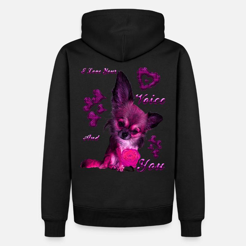 Cadeau chihuahua chien mignon - Sweat à capuche Premium bio Homme - noir