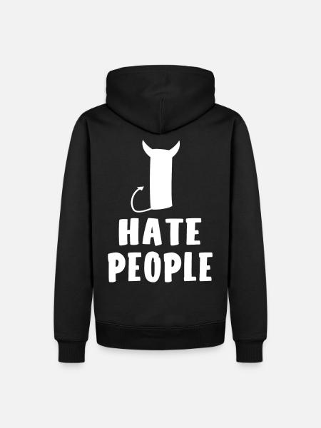 I hate people - Men’s Premium Organic Hoodie - black