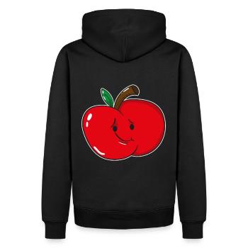 Fruit de pomme fruit - Sweat à capuche Premium bio Homme - noir - Dos - Nico (187cm)