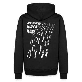 Horse Human Dog Never Alone - Men’s Premium Organic Hoodie - black - Back - Nico (187cm)