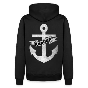 Der Kapitän Anker Seemänner Geschenk Boot Schiff - Men’s Premium Organic Hoodie - black - Back - Nico (187cm)