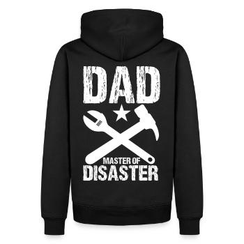 Vater der Katastrophe Master of Disaster Geschenk - Männer Premium Bio Hoodie - Schwarz - Hinten - Nico (187cm)