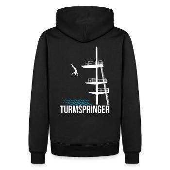 Turmspringer Sprungturm Tricks Turmspringen - Männer Premium Bio Hoodie - Schwarz - Hinten - Nico (187cm)