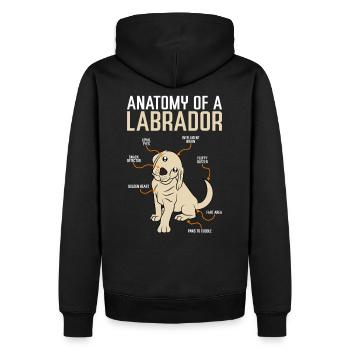 Labrador d'anatomie - Sweat à capuche Premium bio Homme - noir - Dos - Nico (187cm)