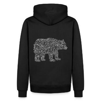 The bear from many bicycles Bicycle - Men’s Premium Organic Hoodie - black - Back - Nico (187cm)