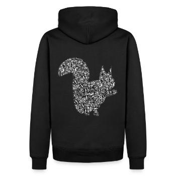 Eichhörnchen Aus Fahrrädern Tier Fahrrad - Männer Premium Bio Hoodie - Schwarz - Hinten - Nico (187cm)