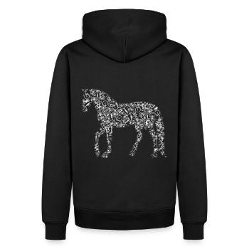 Pferd Und Fahrrad Sind Die Besten Hobbys - Männer Premium Bio Hoodie - Schwarz - Hinten - Nico (187cm)