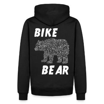 Fahrrad Bär Aus Fahrrädern Tier Sport - Männer Premium Bio Hoodie - Schwarz - Hinten - Nico (187cm)