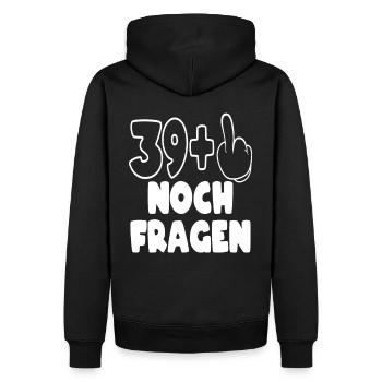 40. Geburtstag Geburtstagsgeschenk - Männer Premium Bio Hoodie - Schwarz - Hinten - Nico (187cm)