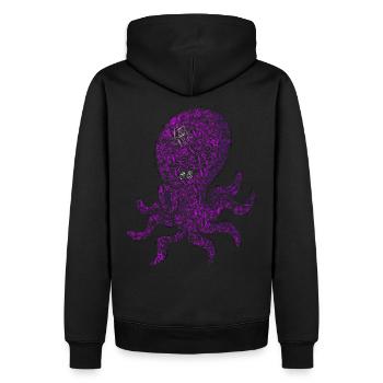 Tintenfisch aus Fahrrädern Fahrrad Tier - Männer Premium Bio Hoodie - Schwarz - Hinten - Nico (187cm)
