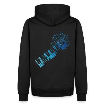 Synthesizer Keyboard - Men’s Premium Organic Hoodie - black - Back - Nico (187cm)