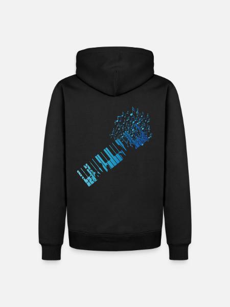 Synthesizer Keyboard - Men’s Premium Organic Hoodie - black