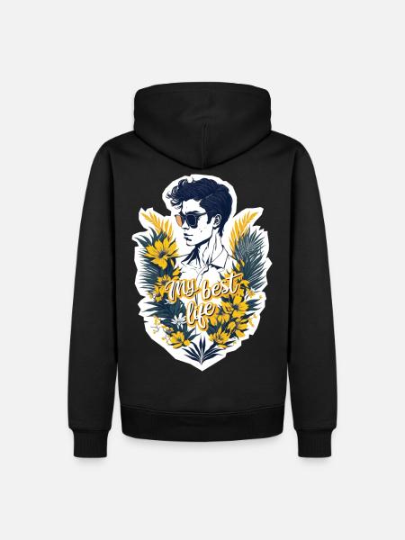 My best life - Men’s Premium Organic Hoodie - black