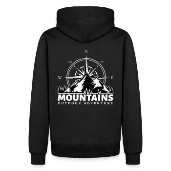 Montagne Sport di montagna Montagne Escursioni Alpinismo - Felpa con cappuccio ecologica premium da uomo - nero - Retro - Nico (187cm)