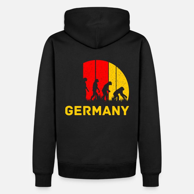 Evolution Germany Deutschland - Männer Premium Bio Hoodie - Schwarz