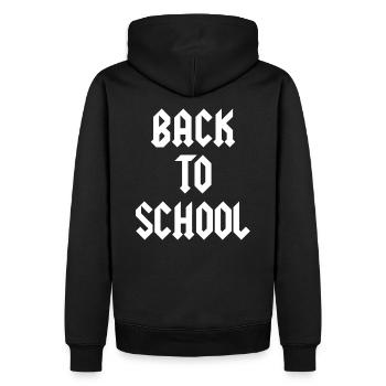 Back To School Schulanfang Schulbeginn - Männer Premium Bio Hoodie - Schwarz - Hinten - Nico (187cm)