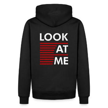 Déclaration Regardez-moi - Sweat à capuche Premium bio Homme - noir - Dos - Nico (187cm)