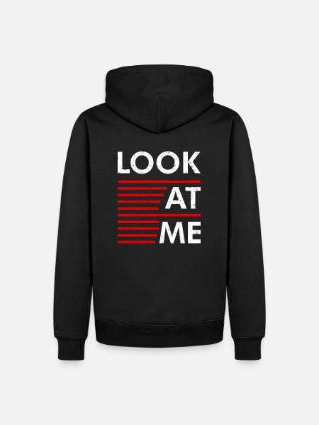 Statement Look At Me - Men’s Premium Organic Hoodie - black