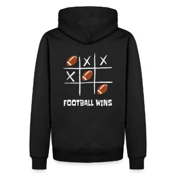 American Football Wins Sport Tic Tac Toe - Männer Premium Bio Hoodie - Schwarz - Hinten - Nico (187cm)