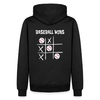 Le baseball remporte le sport Tic Tac Toe - Sweat à capuche Premium bio Homme - noir - Dos - Nico (187cm)