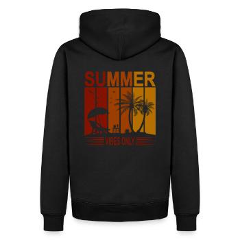 Vipes d’été Vacances d’été d’été - Sweat à capuche Premium bio Homme - noir - Dos - Nico (187cm)