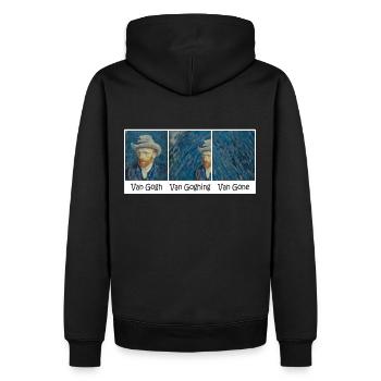 Van Gogh's Van Goghing Van Gone meme - Men’s Premium Organic Hoodie - black - Back - Nico (187cm)