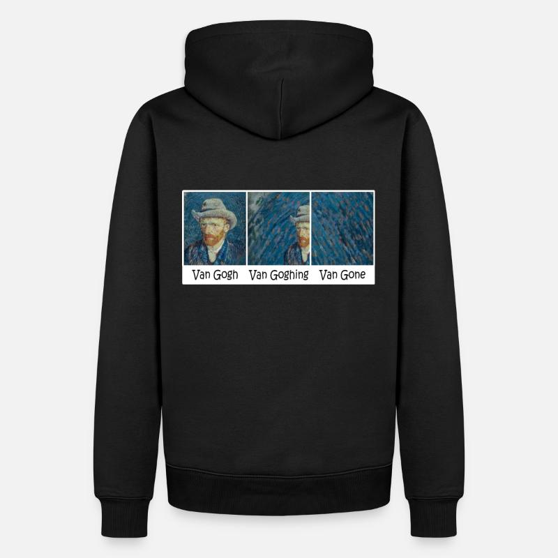 Meme van gogh van gogh van gogh - Sweat à capuche Premium bio Homme - noir