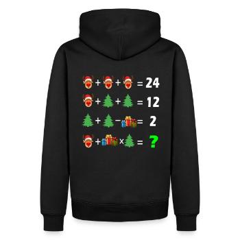 Math Teacher Christmas Bill Ugly Christmas - Men’s Premium Organic Hoodie - black - Back - Nico (187cm)
