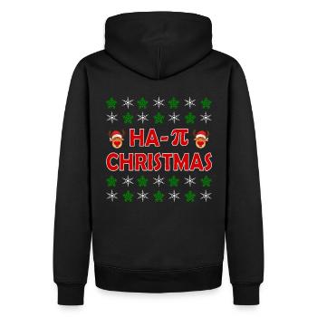 Math Teacher Christmas Pi Ugly Christmas - Men’s Premium Organic Hoodie - black - Back - Nico (187cm)