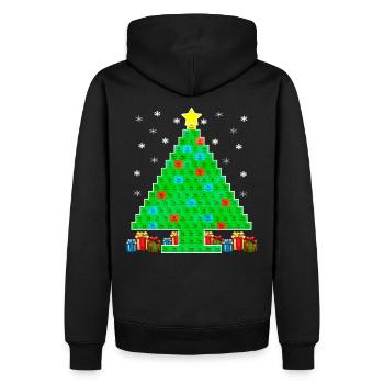 Chimie Tableau périodique Arbre de Noël Laide Noël - Sweat à capuche Premium bio Homme - noir - Dos - Nico (187cm)