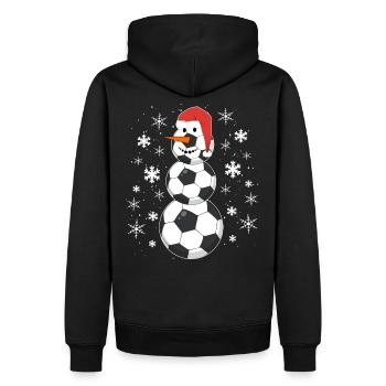 Bonhomme de neige équipe de foot noël noël - Sweat à capuche Premium bio Homme - noir - Dos - Nico (187cm)