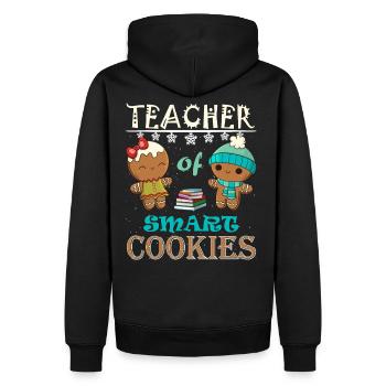 Teacher Of Smart Cookies Christmas Teacher Cookies - Men’s Premium Organic Hoodie - black - Back - Nico (187cm)