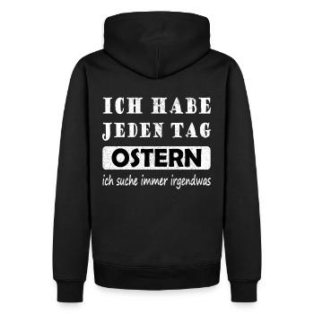 Ich Habe Jeden Tag Ostern Lustiger Ostern Spruch - Männer Premium Bio Hoodie - Schwarz - Hinten - Nico (187cm)