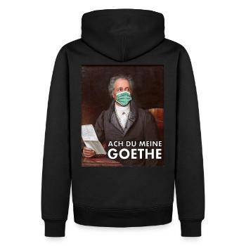 Oh you my Goethe mouthguard virus Wolfgang - Men’s Premium Organic Hoodie - black - Back - Nico (187cm)