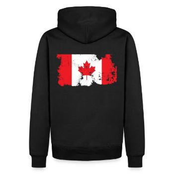 Canada Canada maple leaf flag - Men’s Premium Organic Hoodie - black - Back - Nico (187cm)