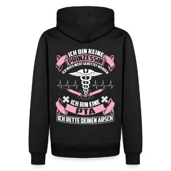 PTA - assistant technique pharmaceutique - Sweat à capuche Premium bio Homme - noir - Dos - Nico (187cm)