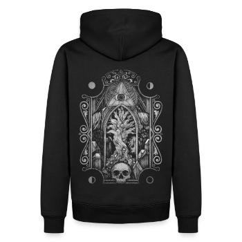 Visions sombres - Sweat à capuche Premium bio Homme - noir - Dos - Nico (187cm)