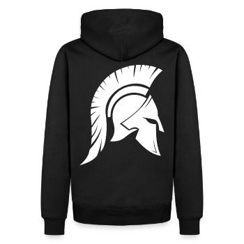 Conception spartiate - Sweat à capuche Premium bio Homme - noir - Dos - Nico (187cm)