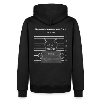 Le chat de Schrödinger vit/ Schrödinger Formule - Sweat à capuche Premium bio Homme - noir - Dos - Nico (187cm)
