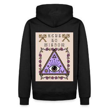 Third eye, the all-seeing eye, occult - Men’s Premium Organic Hoodie - black - Back - Nico (187cm)