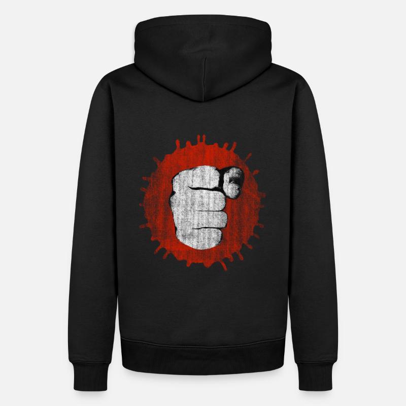 Faust Punch Wing Chung MMA - Sweat à capuche Premium bio Homme - noir