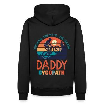 Papa Cycopath Papa Fahrrad Humor Radfahrer BMX - Männer Premium Bio Hoodie - Schwarz - Hinten - Nico (187cm)