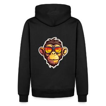 Die Weisen der Wälder - Männer Premium Bio Hoodie - Schwarz - Hinten - Nico (187cm)