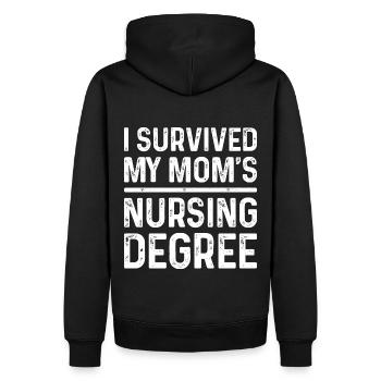 Ich Habe Den Abschluss Der Krankenpflegeschule - Männer Premium Bio Hoodie - Schwarz - Hinten - Nico (187cm)