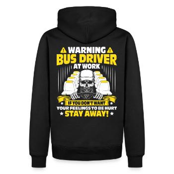 Busbus Bus Driver Bus bus cadeau - Sweat à capuche Premium bio Homme - noir - Dos - Nico (187cm)