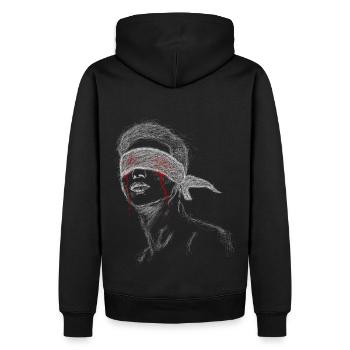 Douleur profonde - Sweat à capuche Premium bio Homme - noir - Dos - Nico (187cm)