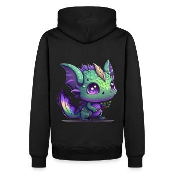 Dragon 1 - Men’s Premium Organic Hoodie - black - Back - Nico (187cm)